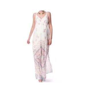 Seraphine Maternity Maxi Dress Boho Flowy Paisley Size 6
